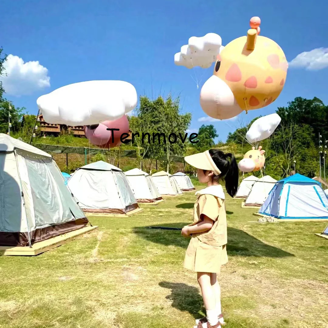 Zwevende opblaasbare wolkballon Aangepaste opblaasbare wolk voor reclame PVC heliumwolkbal voor evenementendecoratie