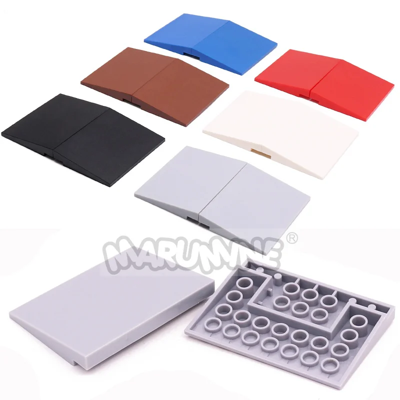 10PCS MOC 도시 벽돌 지붕 6x8 경사 패널 슬로프 빌딩 블록 스트리트 뷰 하우스 부품 액세서리 4515와 호환 가능