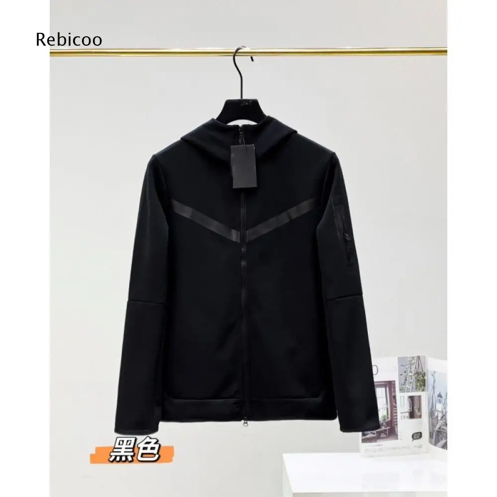 Casual Zip Up Hooded Jacket For Men Practical Zipper Sleeve Pocket For Multiple Daily Scenarios And Various Outfit Matching