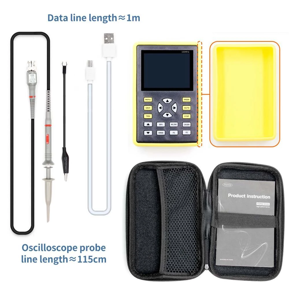 I-5012H 2.4-inch Screen Digital Oscilloscope 500MS/s Sampling Rate 100MHz Analog Bandwidth Support Waveform Storage