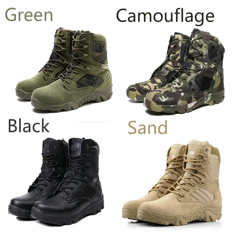 Men Boots Camouflage Work Safty Shoes Men Desert Tactical Boots New Autumn Winter Special Force Men Ankle Boots