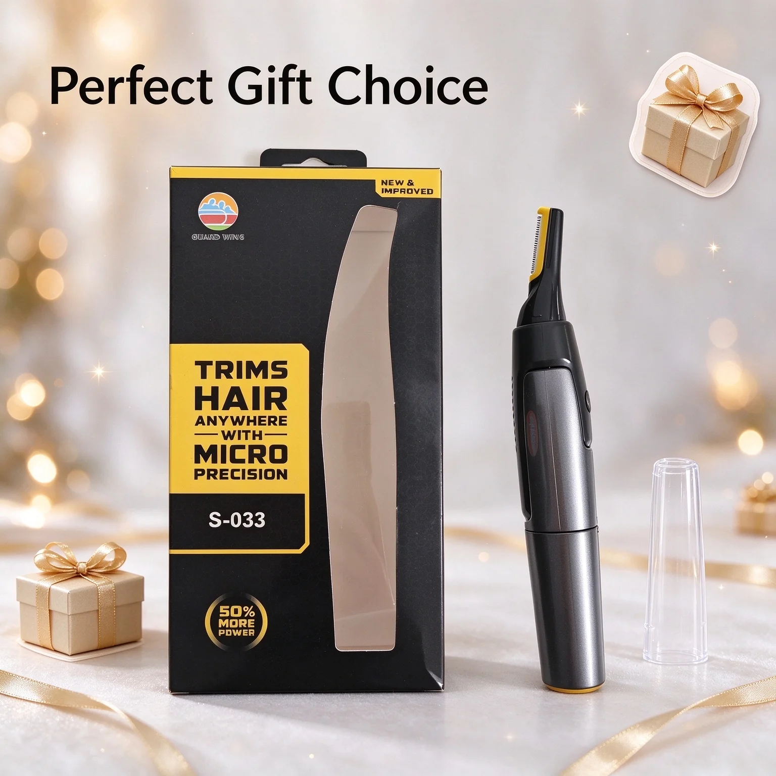 Men Nose Hair Trimmer Ultra Thin Precision Mini Portable Nose Ear Eyebrow Detail Trimmer Water Resistant Safe Easy Clean Gift