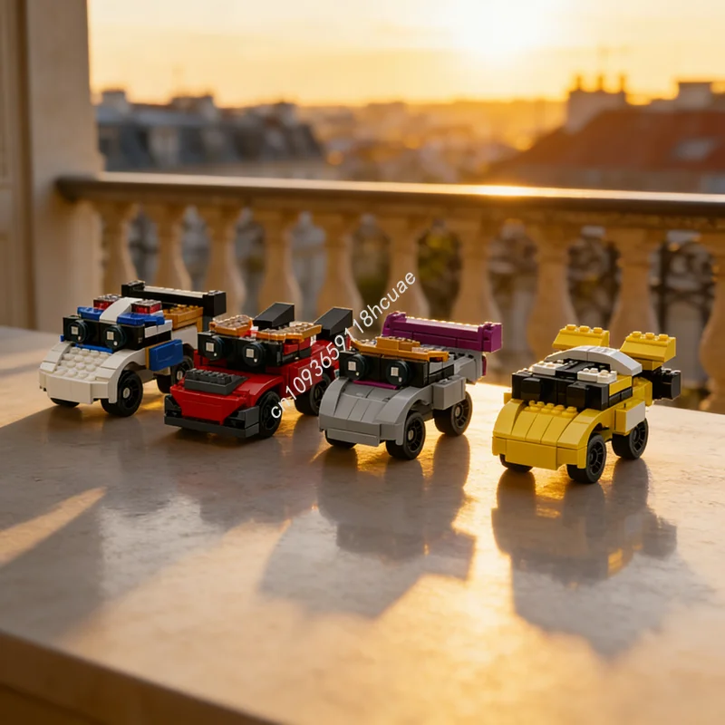 

243 детали MOC Металлические конструкторы-модели машинок Cardbot, архитектурные строительные блоки, DIY, идеи для подарков на Рождество, креативная развивающая игрушка-конструктор