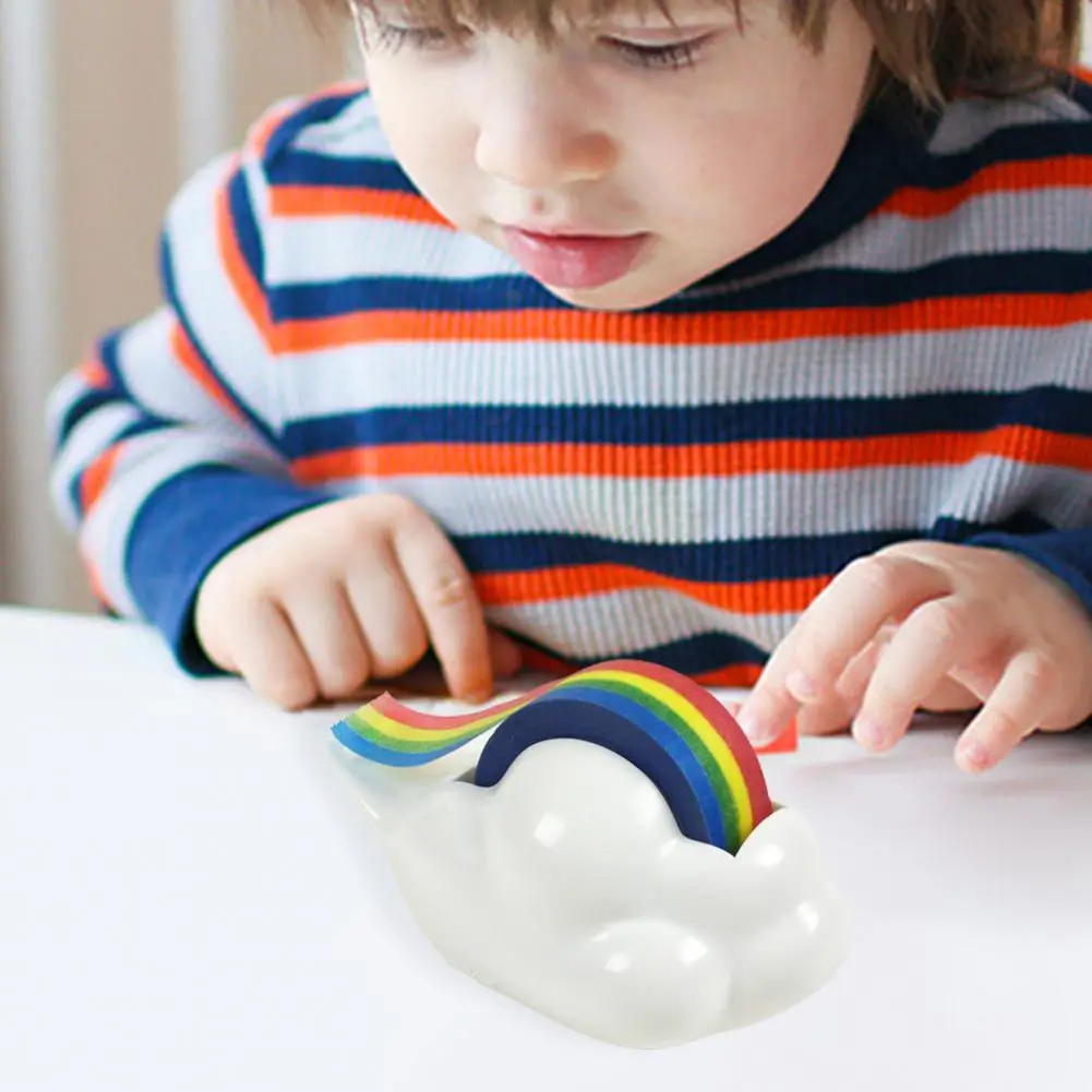 الشريط موزع Washipaper قوس قزح لفة حامل لطيف سطح المكتب سحابة مكتب قطع اخفاء الكرتون لاصق لوازم آلة