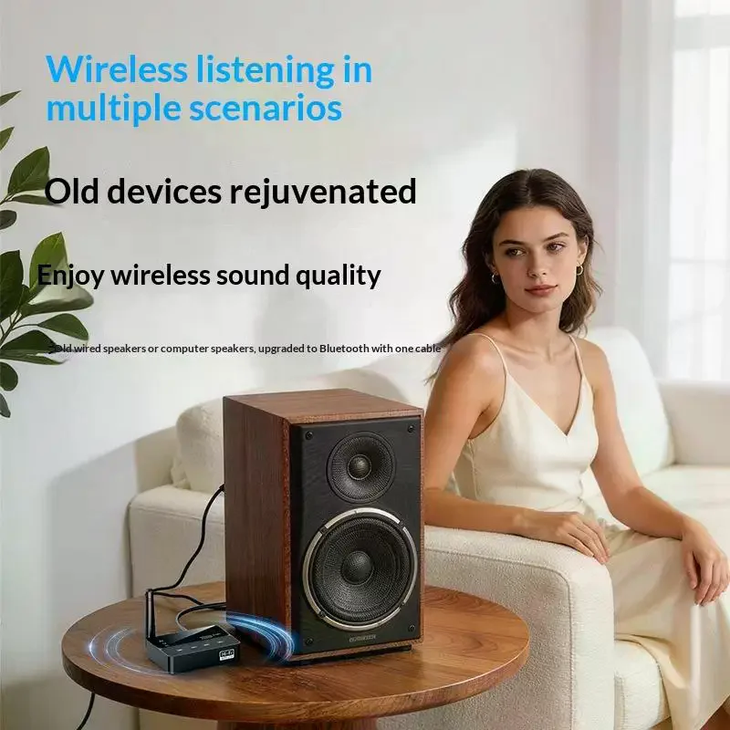 1Pcs Bluetooth 6 Wireless Audio Transmitter Receiver HiFi Sound 20M Signal For Car Home TV Speaker Audio Systems