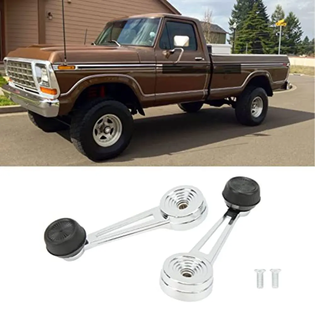 Manijas de manivela de ventana para modelos de camioneta Ford, F250, F100, Bronco F150 F350, fácil agarre y ajuste, 2 uds.