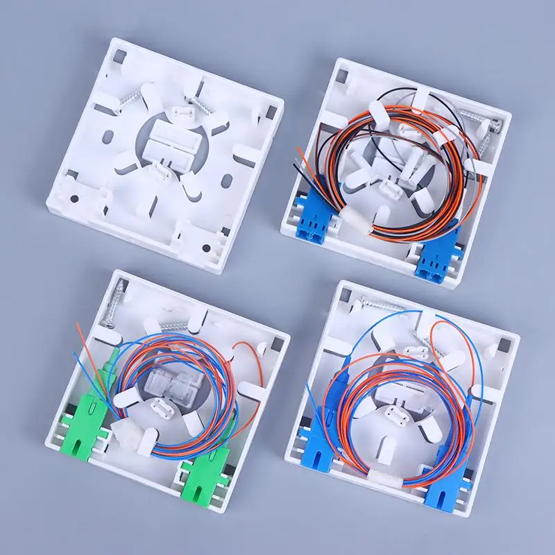 86 Information Panels Fiber Optical Terminal Junction Box Fiber Optic Splice Box SC Adapter LC Adapter 2 Core Fiber Combination