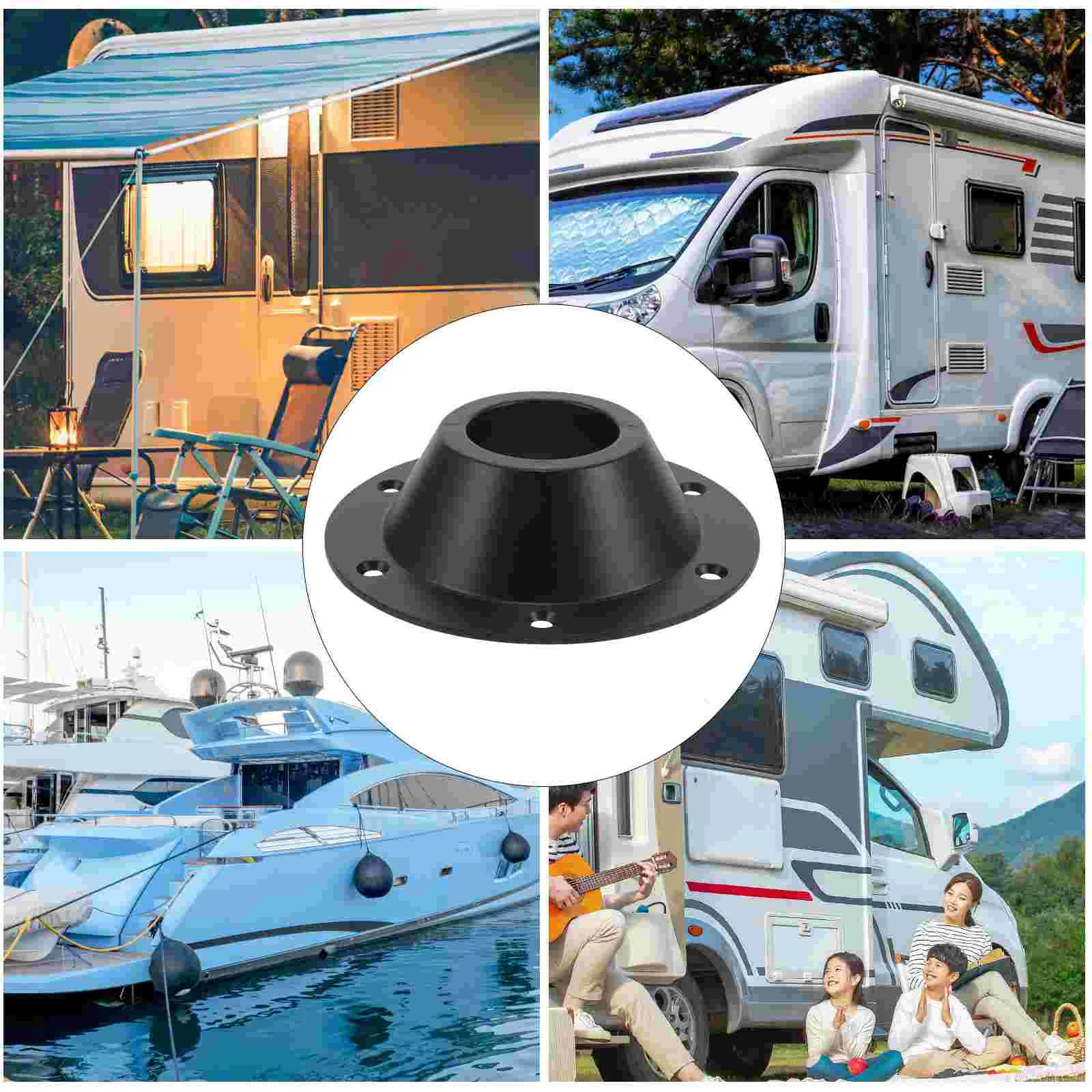 RV Base Accessories Camper Table Floor Mount Leg Flange Pedestal Flush Mini Speaker