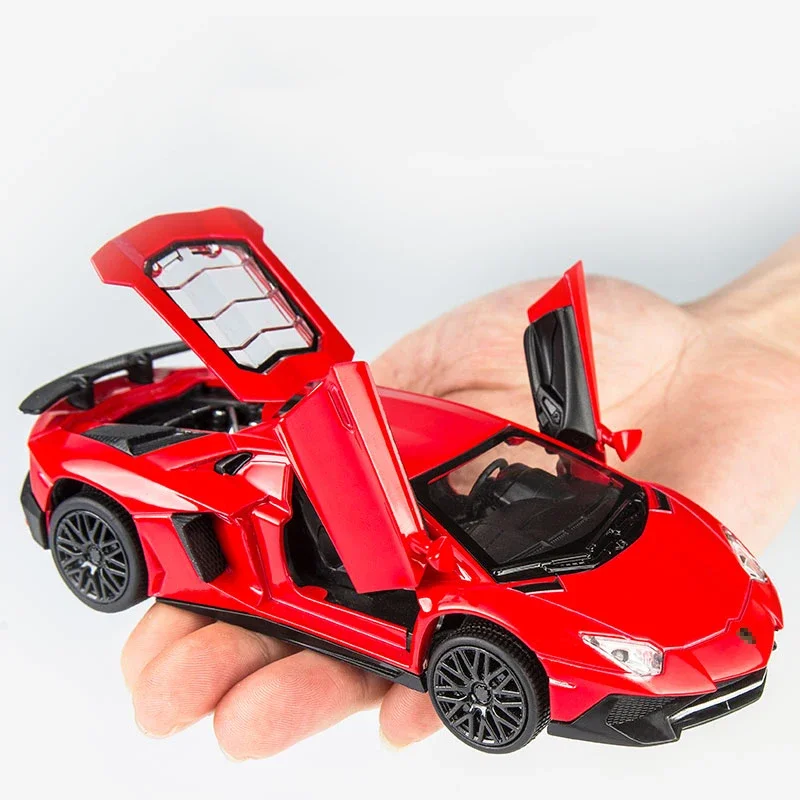 1:32 Lamborghini LP750 Toy Car Model Pull Back Vehicle Toy For Children Alloy Diecast Metal Model Sound Light Boy Kid Gifts