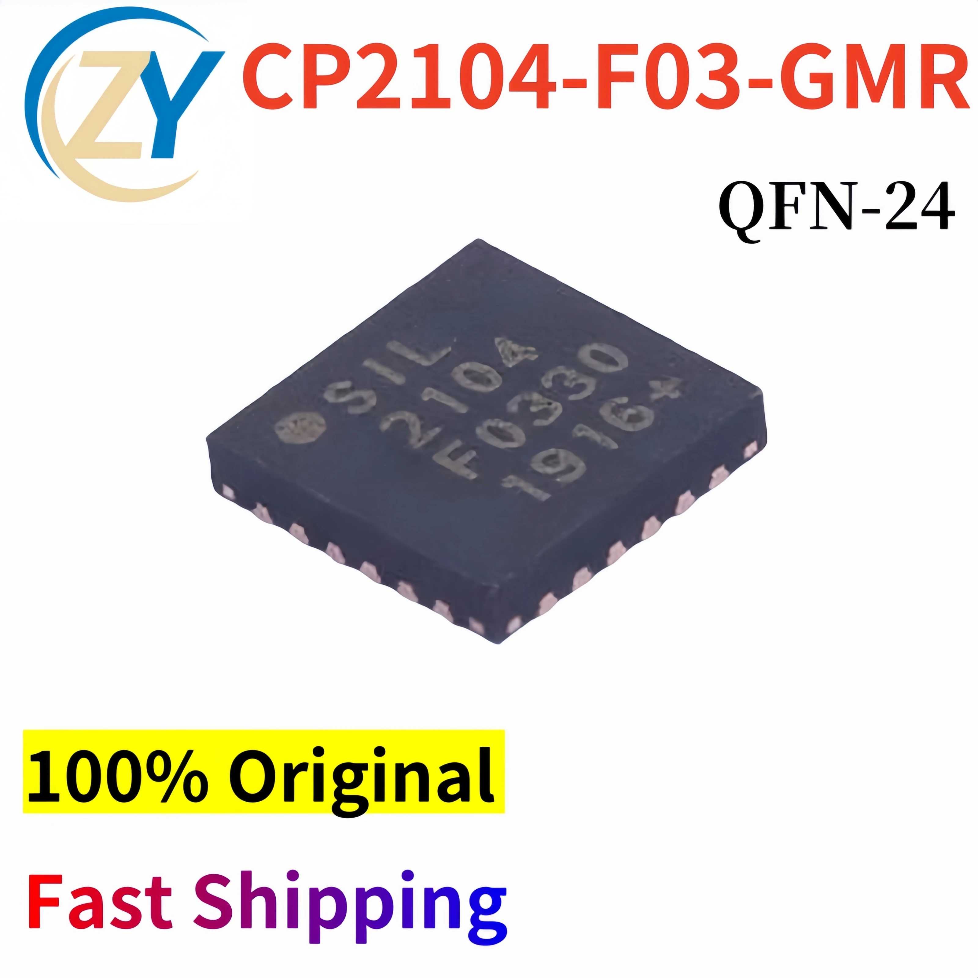 (2pcs) CP2104-F03 Interface ICs CP2104-F03-GMR QFN-24 CP2104 100% Original & In Stock