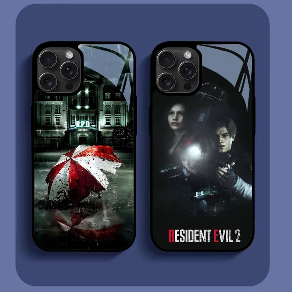 Popular Game RE4 R-Resident E-Evil Phone Case For IPhone16 15 14 13 12 11 Pro Xs Max Mini XR X 7 8 Plus Luxury Mirror Hard Funda