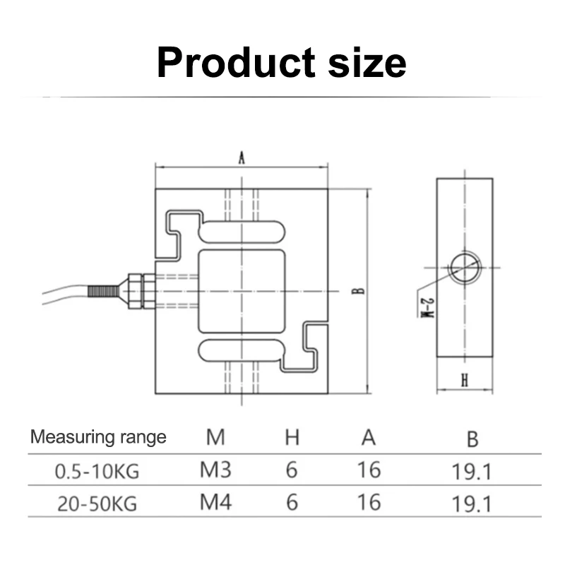 TAS2 Mini Stype pesatura di piccole dimensioni compressione Robot industriale Tester di automazione cella di carico di tensione 5Kg-200Kg sensore di