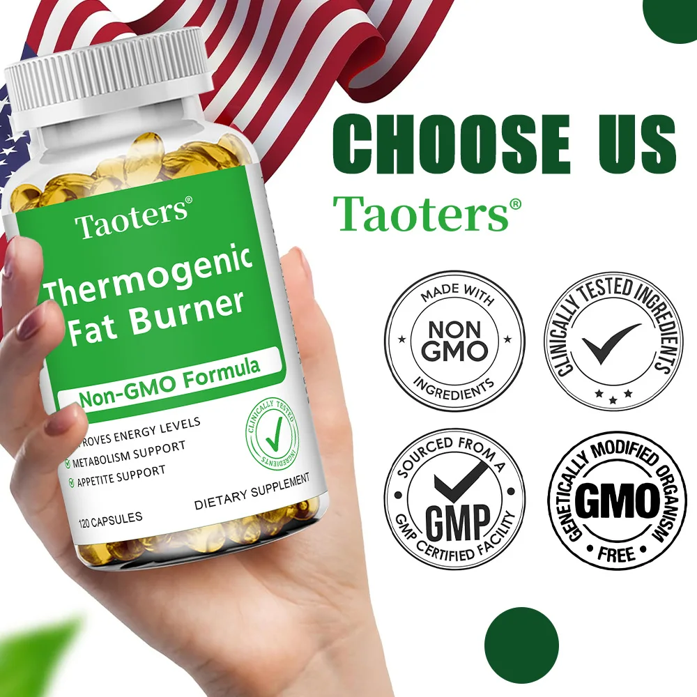 Quemador de grasa termógeno para mujeres y hombres, manejo de pesas y alivio de la sangre, suplementos para energía, soporte para metabolismo, sin OGM