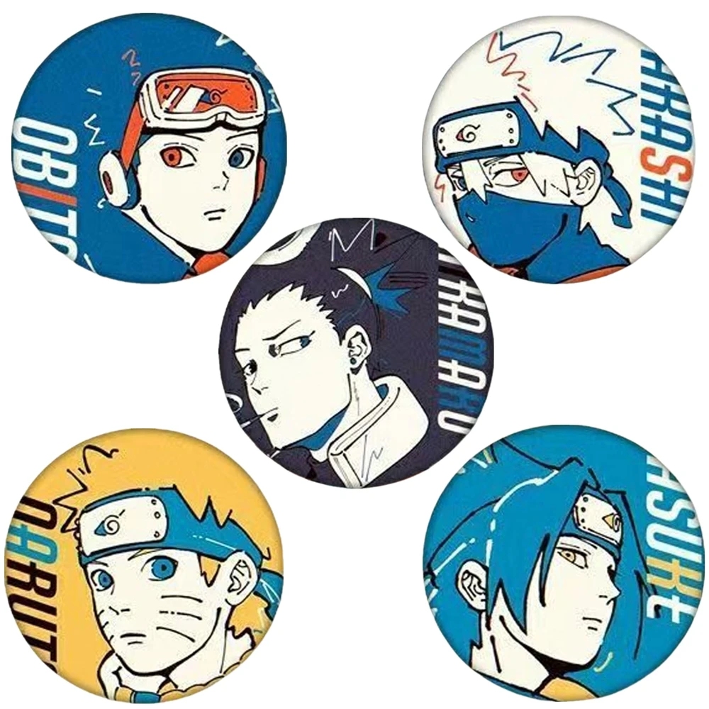 58 مللي متر أنيمي أوبيتو شيكامارو تأثيري حلي شارة دبوس SPTE صفيح بروش الدعامة #1