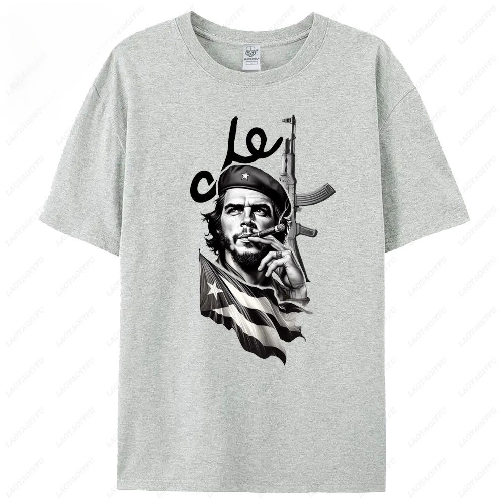 Vintage Che Guevara Silhouette Oversized T-Shirt,Retro Revolutionary Graphic Tee,Punk Streetwear Heavy Cotton Top For Collectors