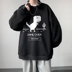 Funny Men's Oversized Hoodie Black Autumn Anime Print Hoodies Oversize for Men 5XL Unisex Casual Wear Hoody Male Sweatshirt
