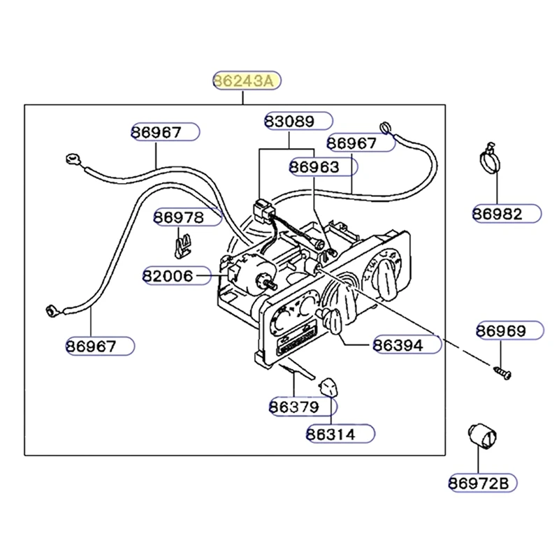 Front Heater Controller Switch Assy For Mitsubishi Pajero Montero1990-2004 V12 V14 V23 V24 V25 V33 V43 MB657317 MR218469