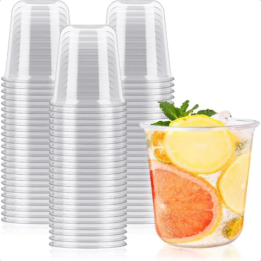 

50 шт. бокалы для вина, 12 унций, прозрачные пластиковые чашки для холодного питья, вечерние чашки для свадебных встреч, общественного питания, коктейля