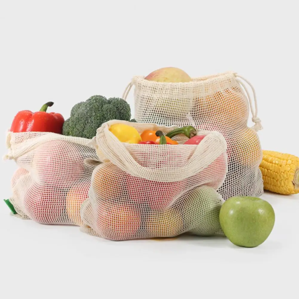 

Eco-friendly Grocery Bags Eco-friendly Reusable Mesh Bags for Snacks Toys Grocery Shopping Strong Load-bearing Organizer for Use