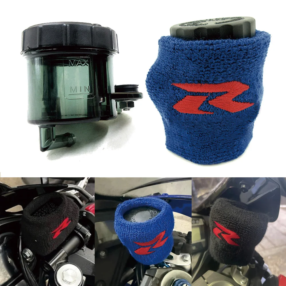 For SUZUKI GSXR250 GSXR600 GSXR750 GSXR1000 GSX-R 1300 Motorcycle Front Fluid Oil Brake Tank Cup Cover Protector Reservoir Socks