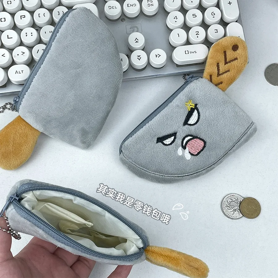 クリエイティブシミュレーションチョッパーぬいぐるみ小銭入れキーホルダーペンダントかわいい怒っているチョッパーぬいぐるみ小銭入れポータブルストレージ誕生日ギフト
