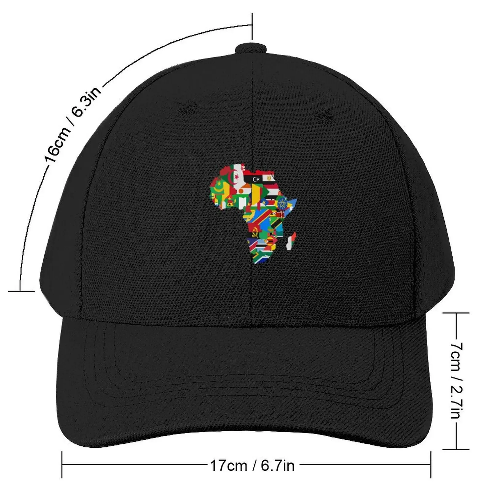 african flags, africa map, african Countries, africa Continent Baseball Cap Hood Fashion Beach Hats Woman Men's