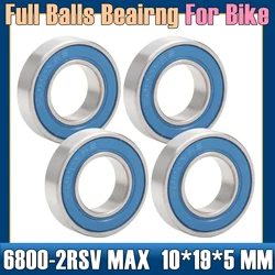 6800 VRS – roulements MAX 10x19x5mm (4 pièces), Pivot de vélo en acier chromé bleu scellé avec graisse, roulement à billes complet pour chariot 6800LLU