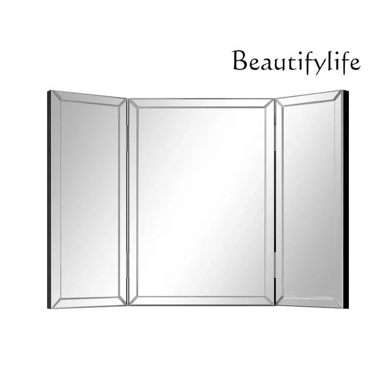 

NNAифриканское складное тройное зеркало, французское настенное зеркало для ванной комнаты, фэн-шуй, бытовое квадратное декоративное зеркало