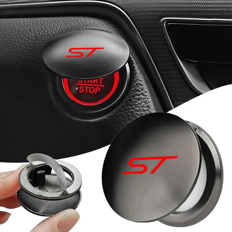 سيارة بدون مفتاح بنقرة واحدة بدء إيقاف الضغط على زر المحرك مفتاح إشعال لفورد ST Focus x 2 3 Kuga FIESTA MONDEO STLine