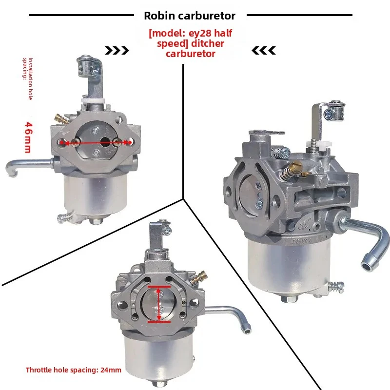 XMSJ Carburetor Replacement Parts For Robin EY28C EY28B 7.5HP 1800RPM Engine Mini Tiller Trencher Fuel Carb Accessories