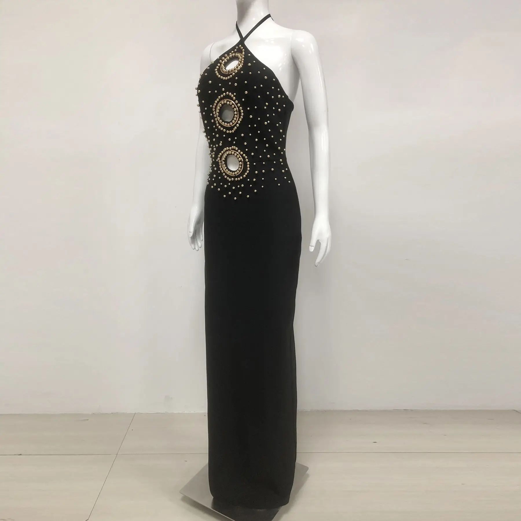 Seksowne suknie wieczorowe bez ramiączek Luksusowe 2025 Letnia nowa sukienka Maxi z wycięciem Moda Celebrity Club Wear Stroje imprezowe