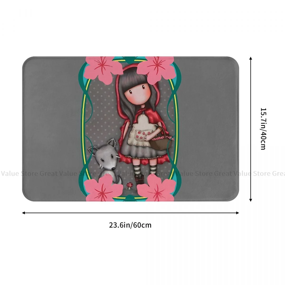 Santoro Gorjuss Non-slip Doormat Little Red Riding Hood Living Room Bedroom Mat Welcome Carpet Indoor Pattern Decor