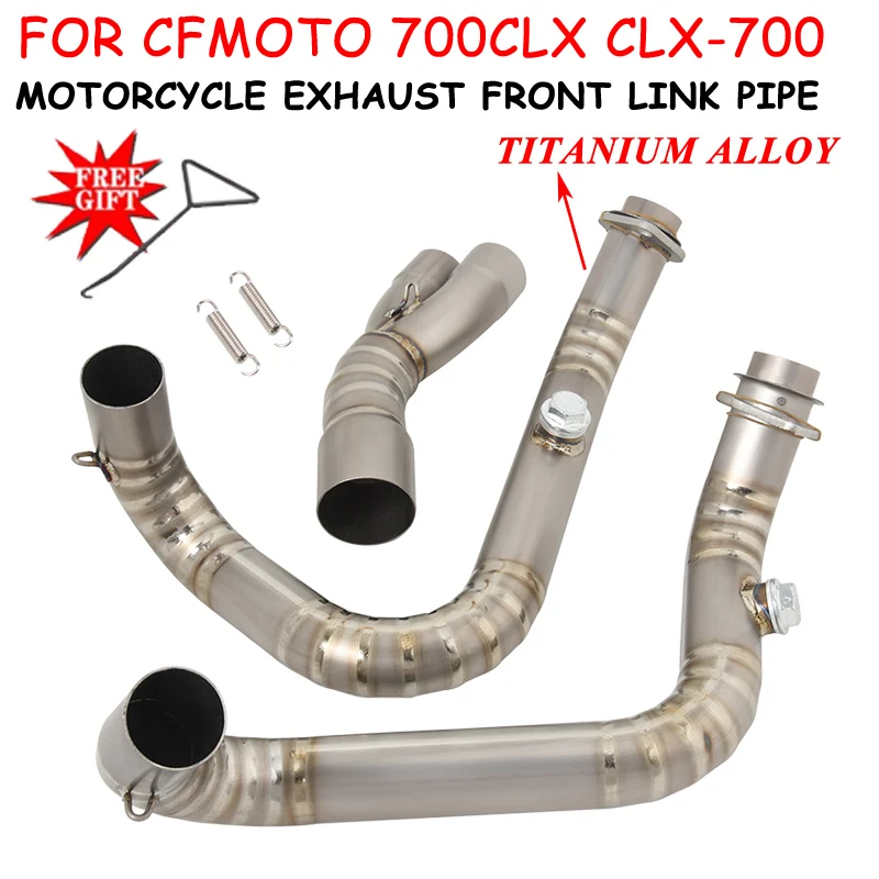 For CFmoto CF Moto CLX700 700CLX CLX-700 Sport Motorcycle Exhaust Titanium Alloy Front Link Pipe Tube Escape Motorbike Scooter