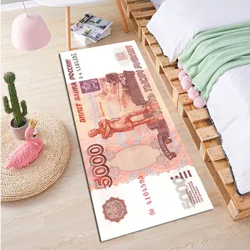 VIKAMA Kreativní dlouhý pruhový koberec dolarový koberec do ložnice, postele, obývacího pokoje, obdélníkový vstupní prostor, chodba, arkýřové okno, protiskluzová podlahová rohožka 10 nejlepší prodej stroj na kebab - №9