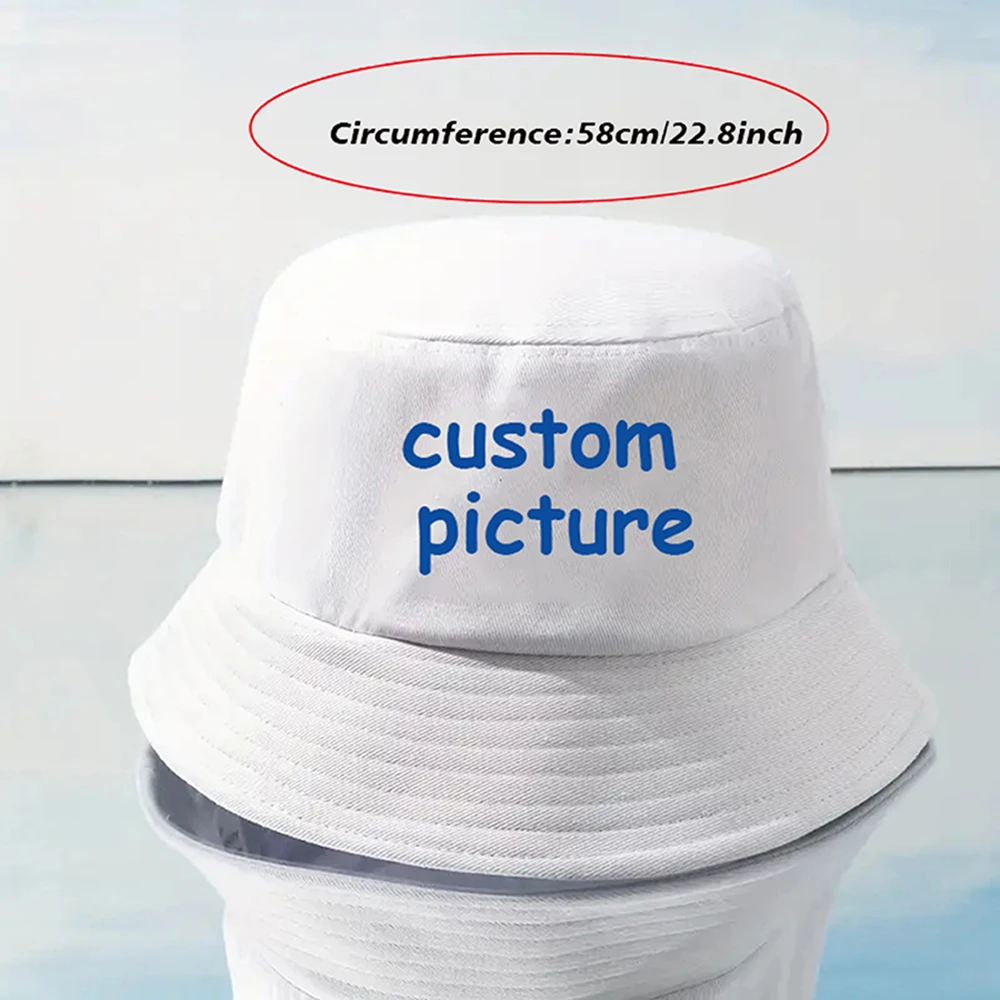 Customized Pattern Logo Text Fisherman's Hat Printed Material Comfortable Durable Fashionable Creative Trendy Bucket Hats