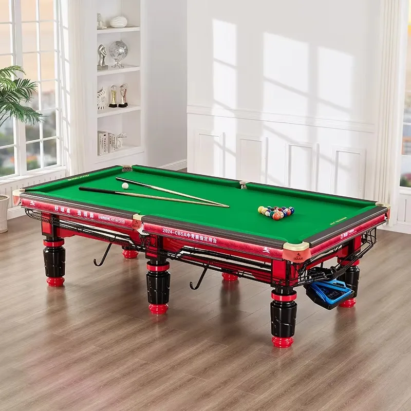 Professional Competition-style Eight-ball Pool Table 9FT Luxury Stone Slab with Automatic Ball Return, Stone Slab Billiard Table