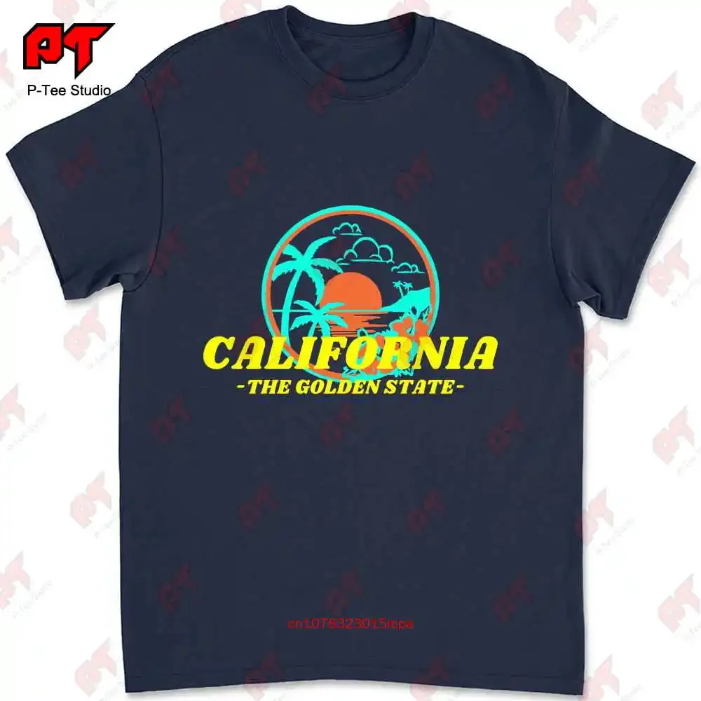 California The Golden State Summer Beach Vibes T-shirt WU57 image 2