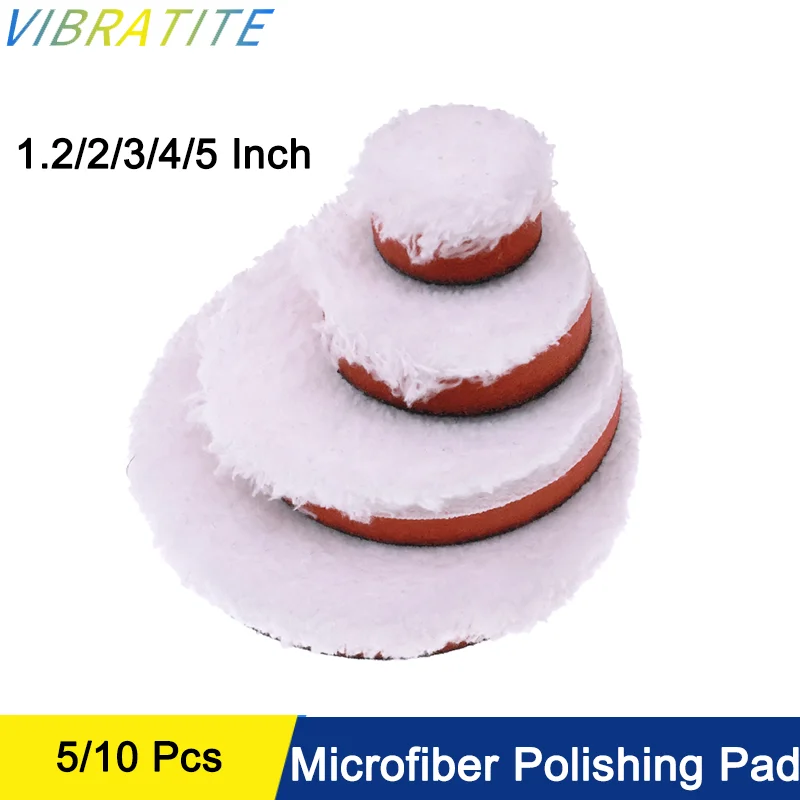 1.2/2/3/4/5 Inch Microfiber Polishing Pad 5/10 Pcs Car Waxing Buffing Pad Soft Detailing Foam Polisher Pad for Car Paint Care