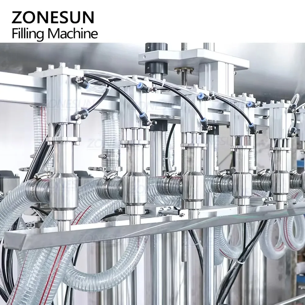 Automatic 8 Nozzle Paste Filling Machine For Peanut Butter Honey Jam Sauce Jar Filler Food Grade Stainless Steel High