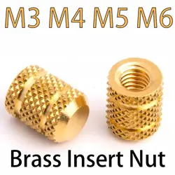M3 M4 M5 M6 Brass Heat Set Insert Nuts For 3d Printer Hot Melt Knurled Threaded Inserts Closed End Molding Embedment Nut