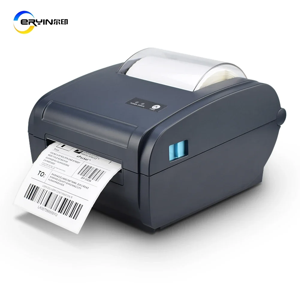 4 Inch High Speed Thermal Shipping Selfadhesive Label Barcode Printer Bill Bluetooth Desktop 110mm Label Printer Thermal Printer