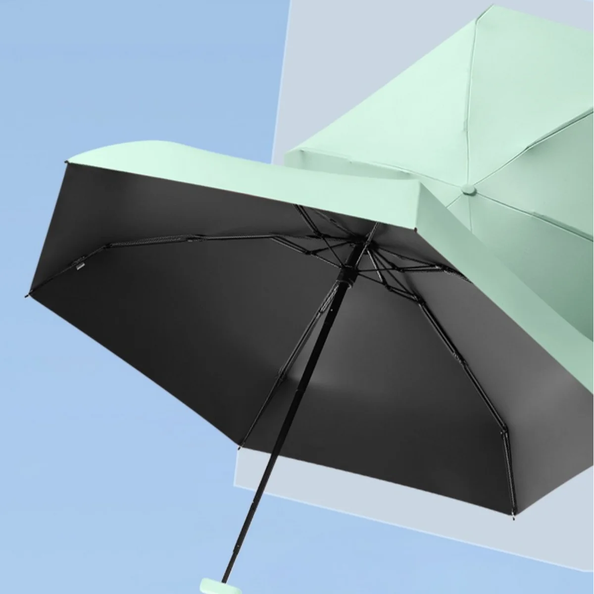 The New Convenient Mini Umbrella That Can Be Carried Cross-body in a Card Holder, Rain Or Shine, 99% Sun Protection