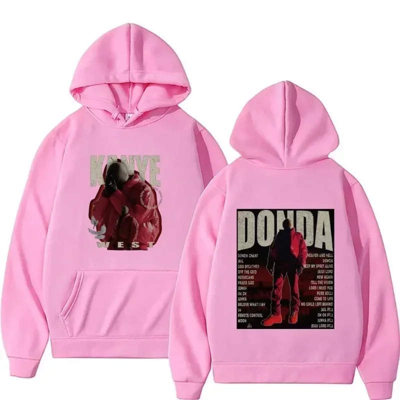 New Hit Rapper Kanye West Donda Printed Floral Hoodie for Men Hip Hop Style Hoodies Casual Men's Sweatshirt Street Wear