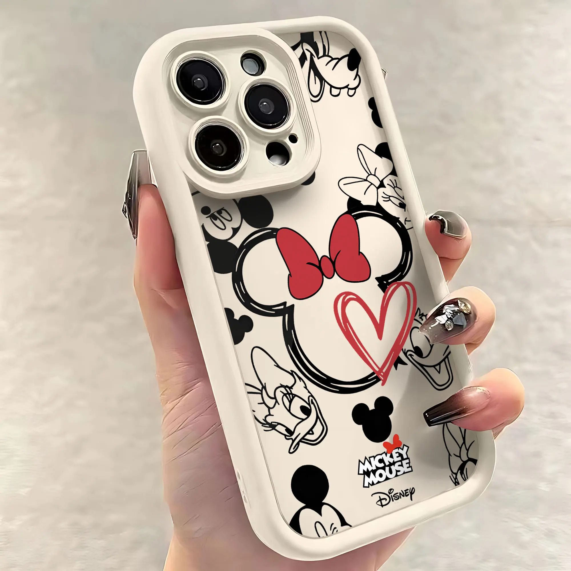 Mickeys Minnies Yk2 Red Cute Phone Case for Samsung S24 S23 S22 S21 S20 Note 20 FE Plus Ultra 5G Soft Silicone TPU Cover