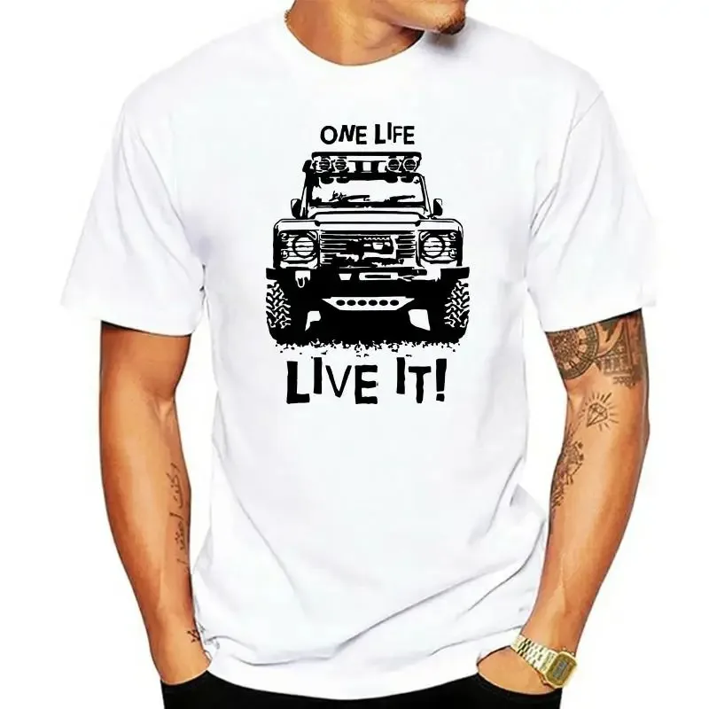 2023 Hot Sale British Classic car fans Defender 90 110 One Life Live It Off Road Mens T Shirt Tee shirt