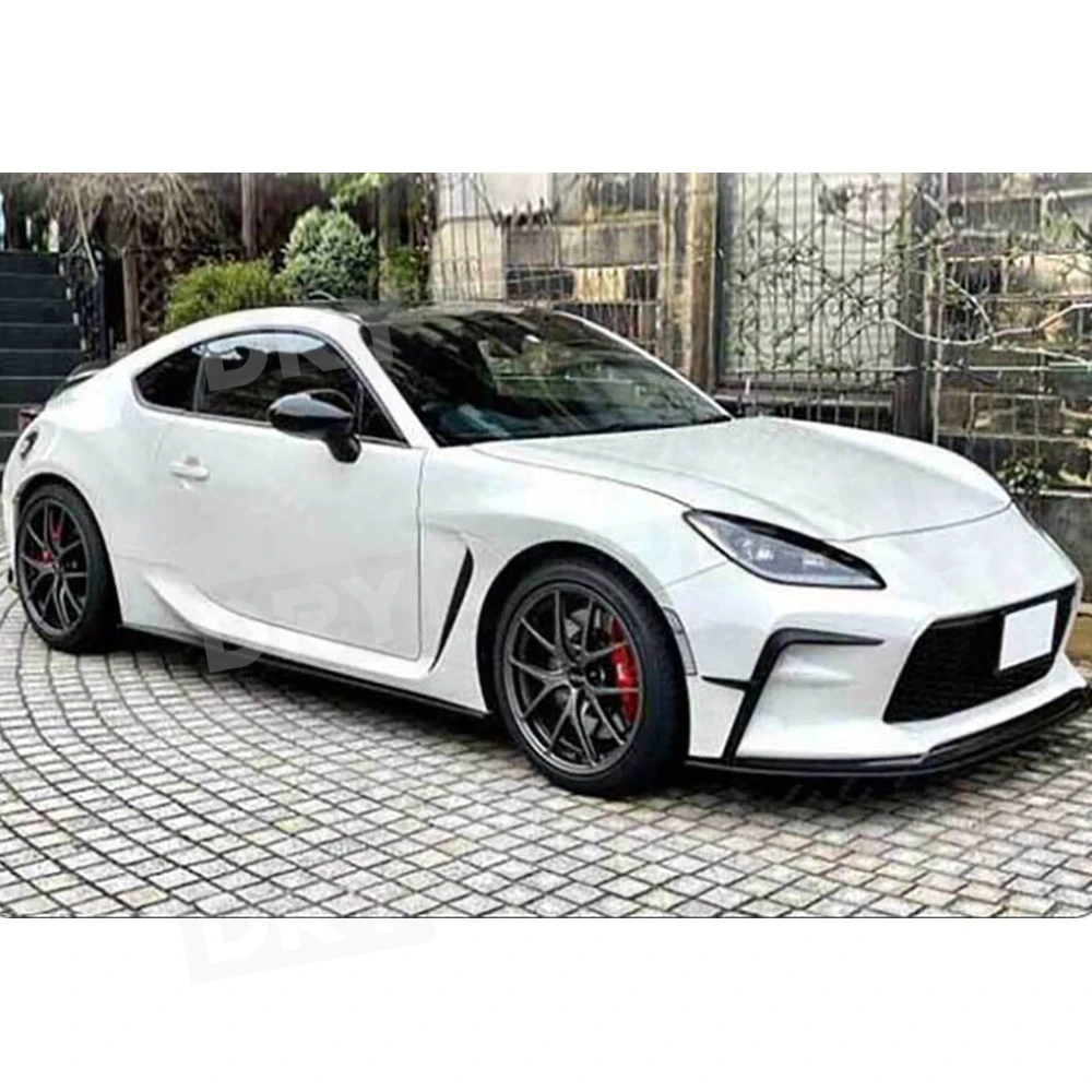 المصد الأمامي من ألياف الكربون Canards الكسوة لتويوتا GR86 2022-2023 سباق السيارات الجبهة الخائن زعنفة تنفيس الهواء طقم الجسم اكسسوارات