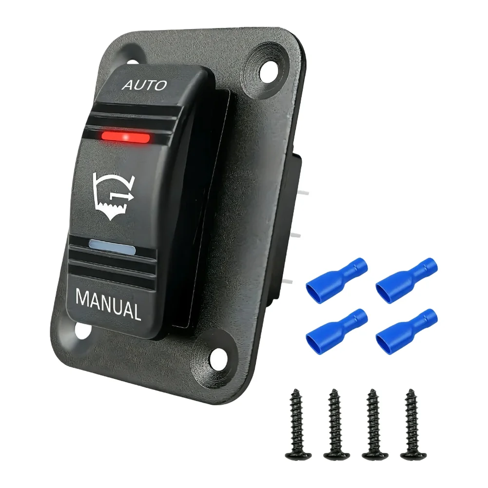 Car Wiper Controller Wiper Switch Panel Sturdy Aluminum Alloy Optional LED Lights ON-OFF-ON Configuration For Outdoor Driving