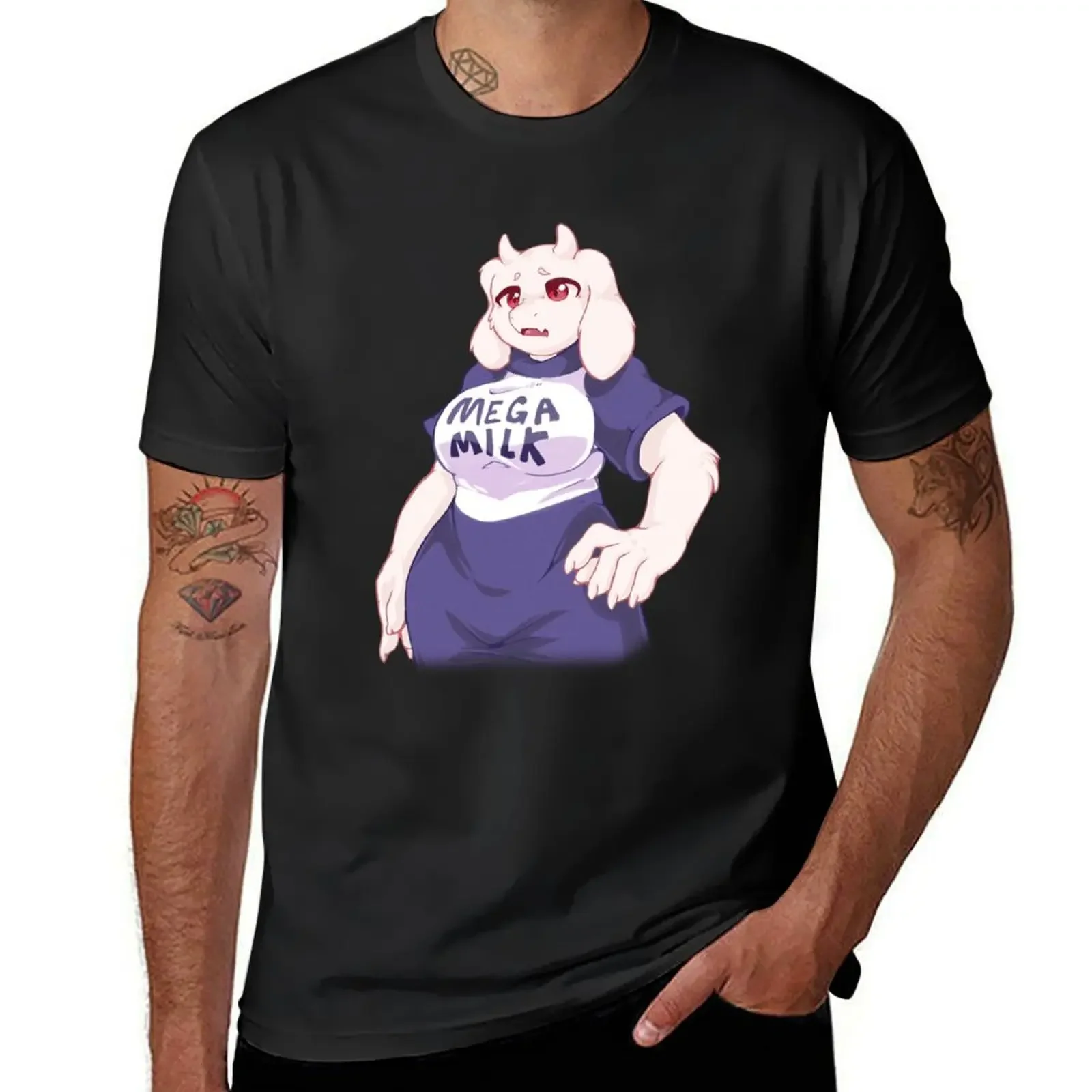 Mega Milk Goat Mom T-Shirt rapper graphic tees baggy shirts tees kawaii clothes T-shirts for men cotton