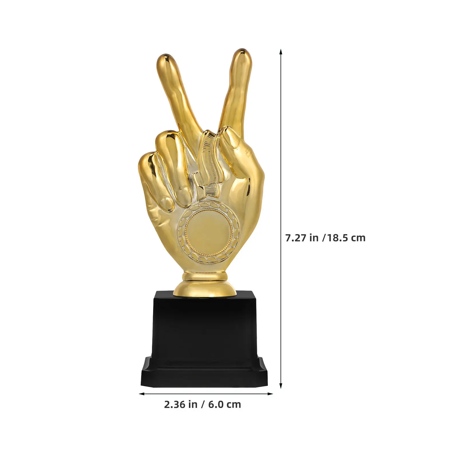 2Pcs Childrens Trophies Plastic Golden Trophy Cup Set Small Ergonomic Design for Kindergarten Student Sports Competition Rewards view 4