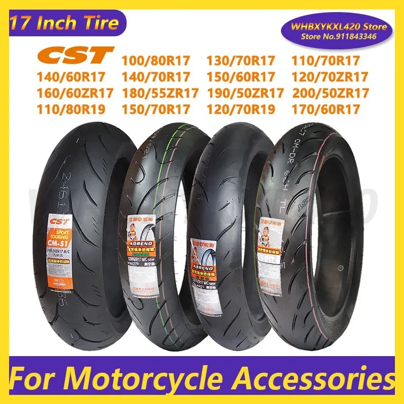 Pneumatico Tubeless Da 17 Pollici Semi-Caldo Cst 100/80-17 130/70-17 110/70-17 140/60-17 140/70-17 150/60-17 120/70ZR17 160/60ZR17